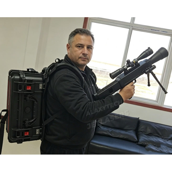 Firefighting laser igniter, emergency rescue laser equipment capable of remote controlled ignition and obstacle clearing.