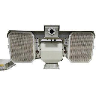 The Vehicle-Mounted Acoustic & Optical Deterrent System is a cutting-edge non-lethal weapon