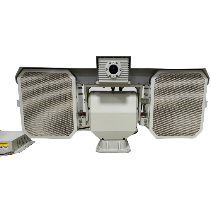 The Vehicle-Mounted Acoustic & Optical Deterrent System is a cutting-edge non-lethal weapon